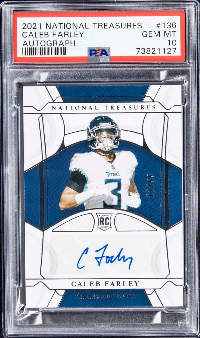 2021 National Treasures Caleb Farley Autograph #136 card image