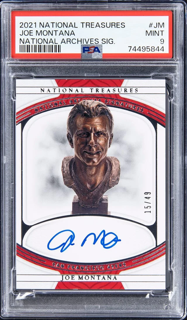 2021 National Treasures Joe Montana National Archives Signature #JM card image
