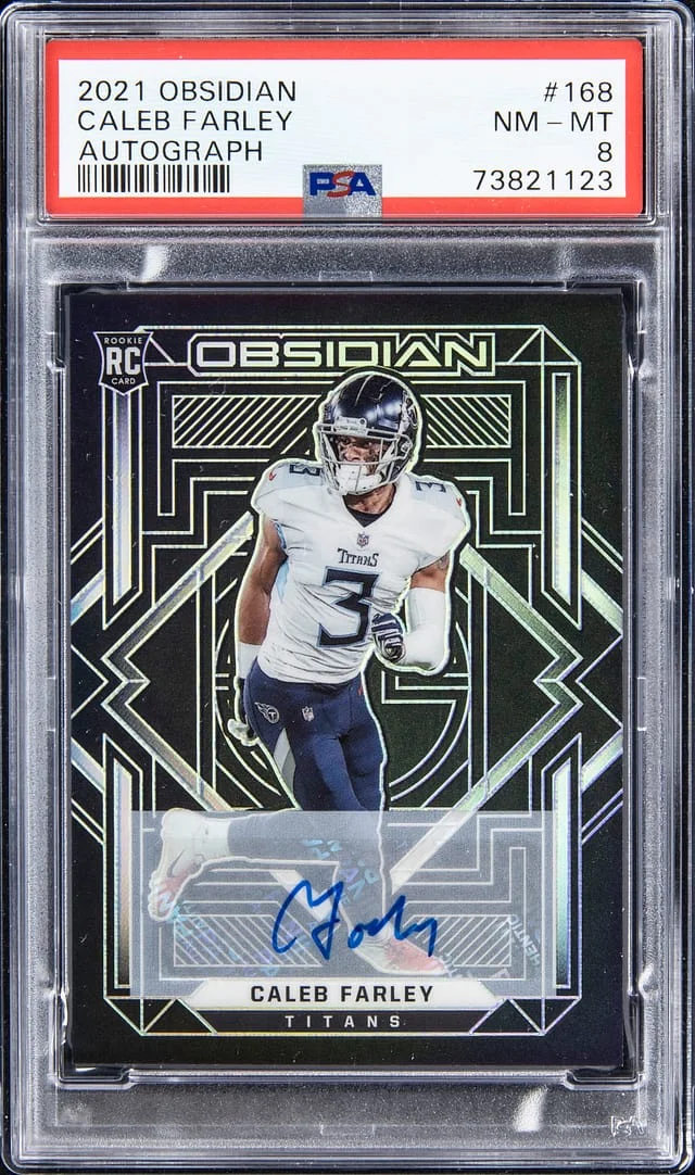2021 Obsidian Caleb Farley Autograph #168 card image