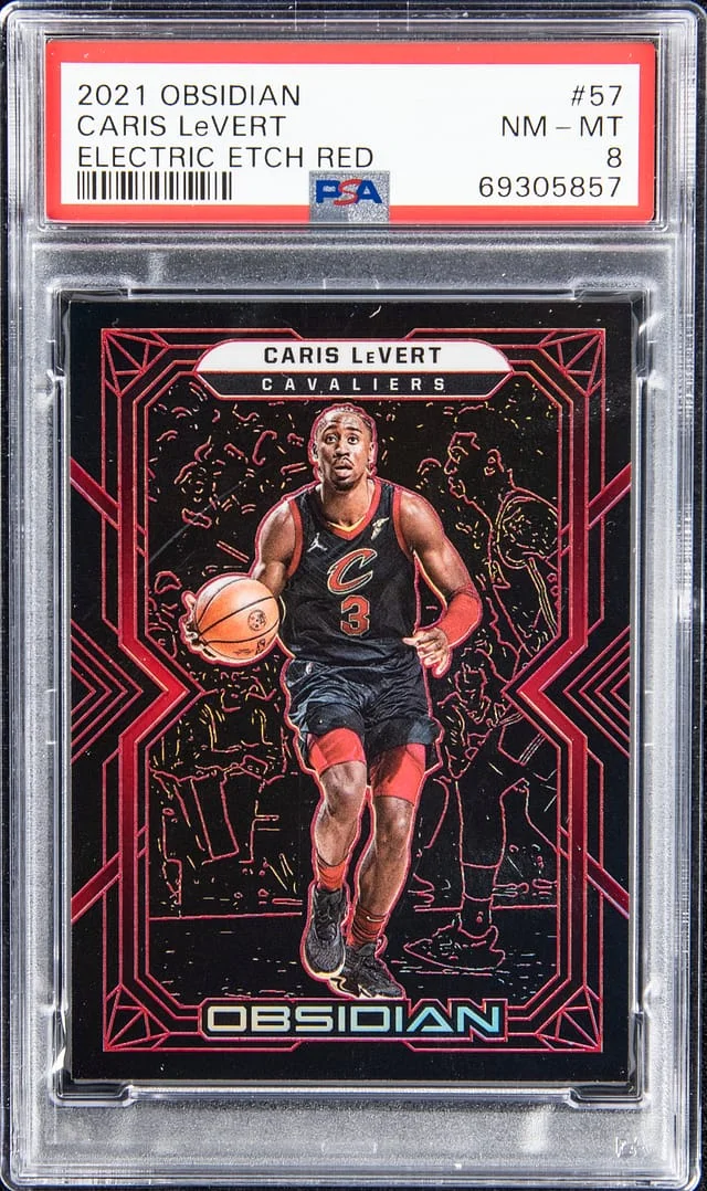 2021 Obsidian Caris LeVert Electric Etch Red #57 card image
