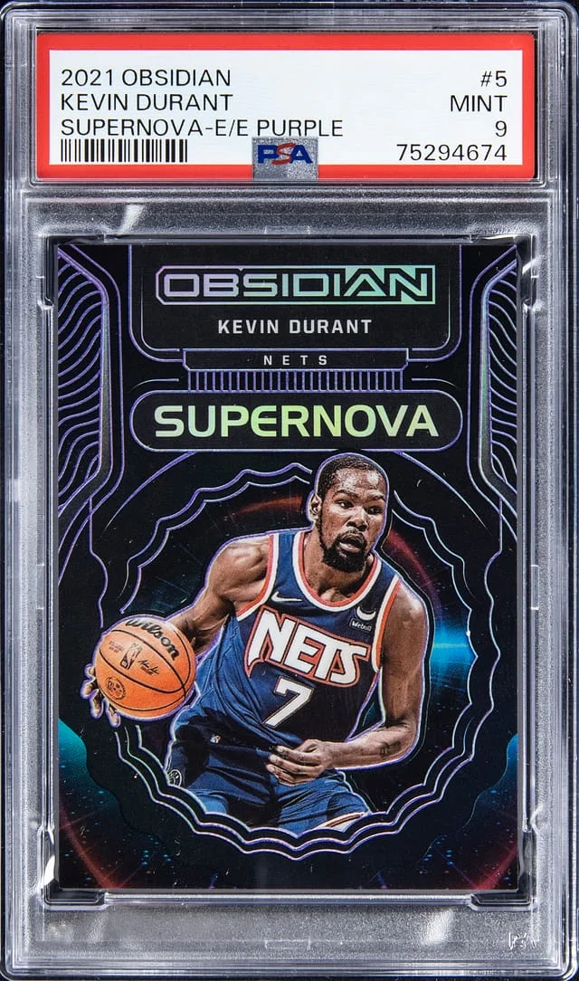 2021 Obsidian Kevin Durant Supernova - E/E Purple #5 card image