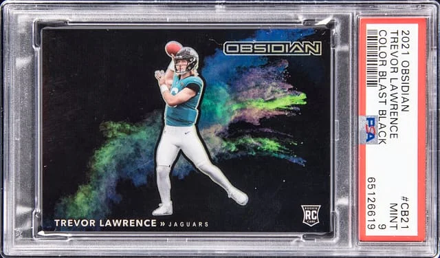 2021 Obsidian Trevor Lawrence Color Blast Black #CB-21 card image