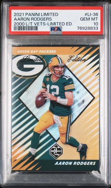 2021 Panini Aaron Rodgers Limited 2000 Limited Tribute Vets #LI-36 card image