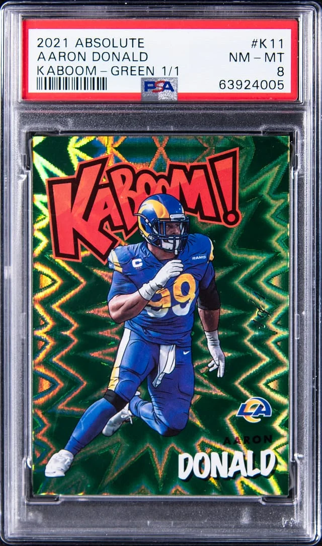 2021 Panini Absolute Aaron Donald Kaboom Green #K-11 card image
