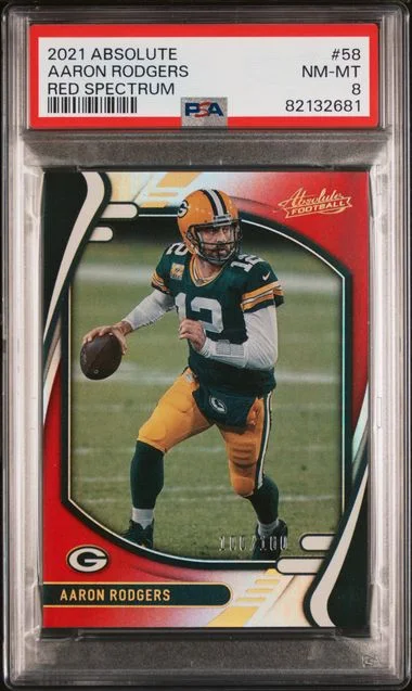 2021 Panini Absolute Aaron Rodgers Red Spectrum #58 card image
