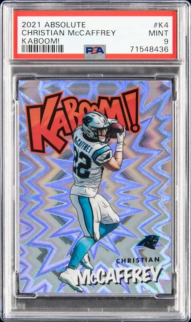 2021 Panini Absolute Christian Mccaffrey Kaboom! #K4 card image