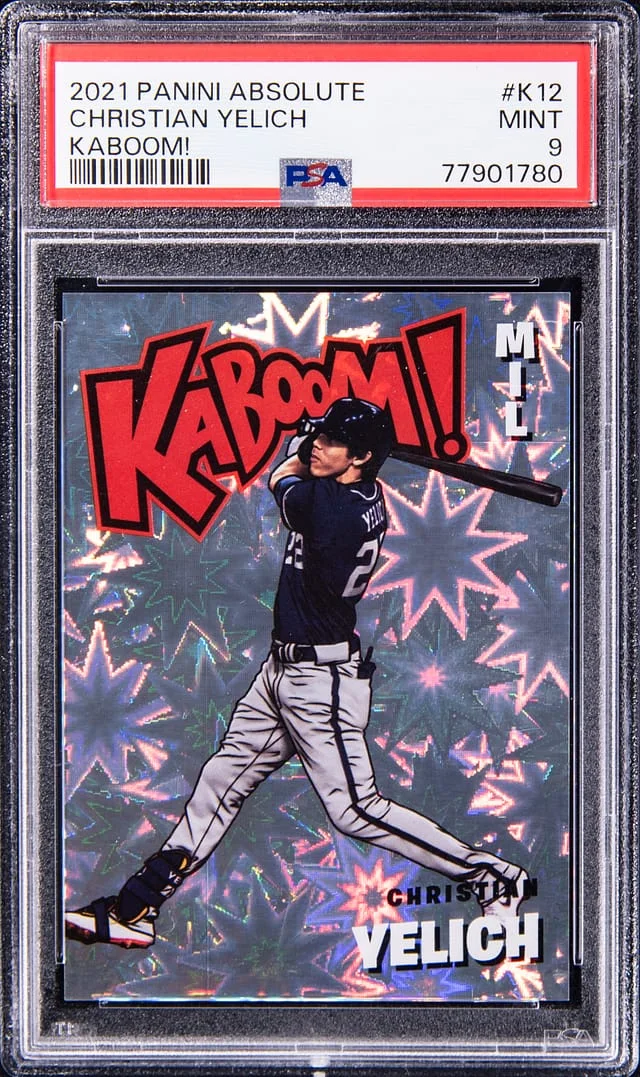 2021 Panini Absolute Christian Yelich Kaboom! #K12 card image