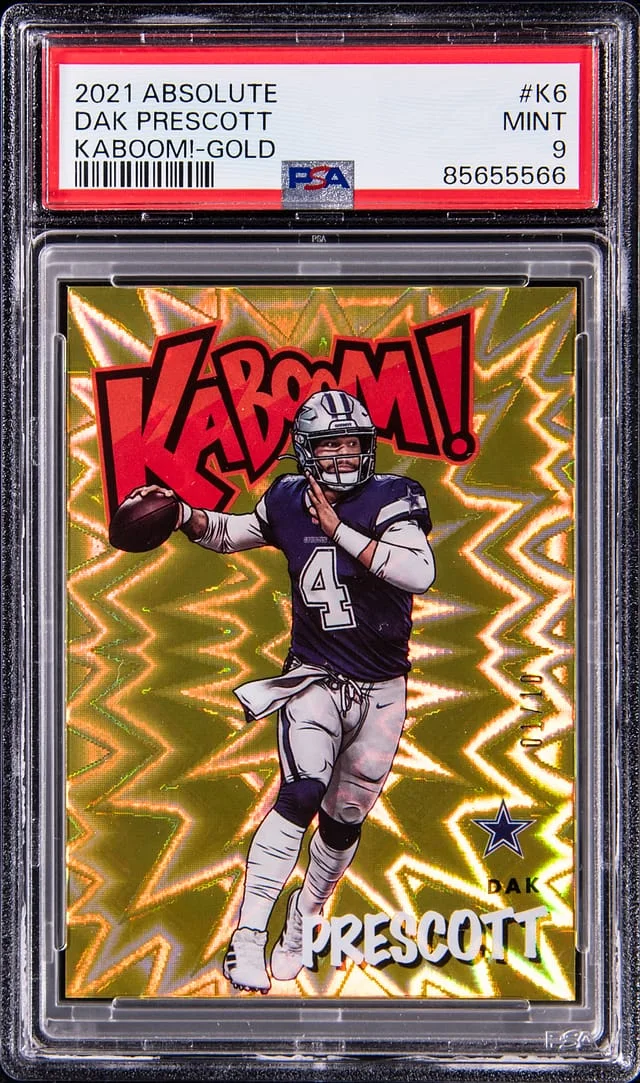 2021 Panini Absolute Dak Prescott Kaboom! Gold #K6 card image