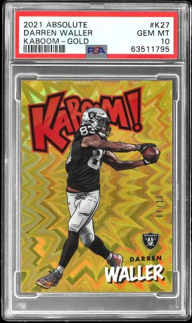 2021 Panini Absolute Darren Waller Kaboom! Gold #K27 card image