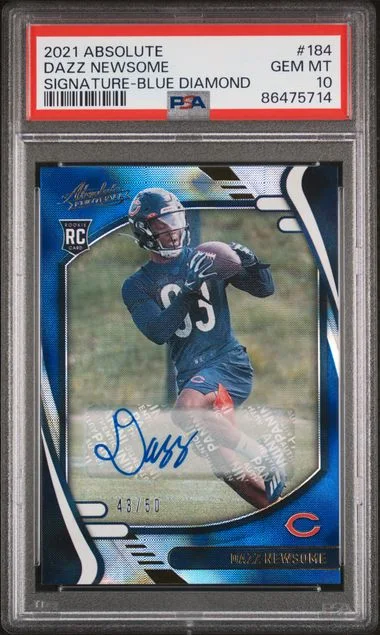 2021 Panini Absolute Dazz Newsome Signature-Blue Diamond #184 card image