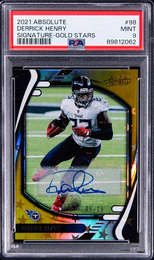2021 Panini Absolute Derrick Henry Signature Gold Stars #98 card image
