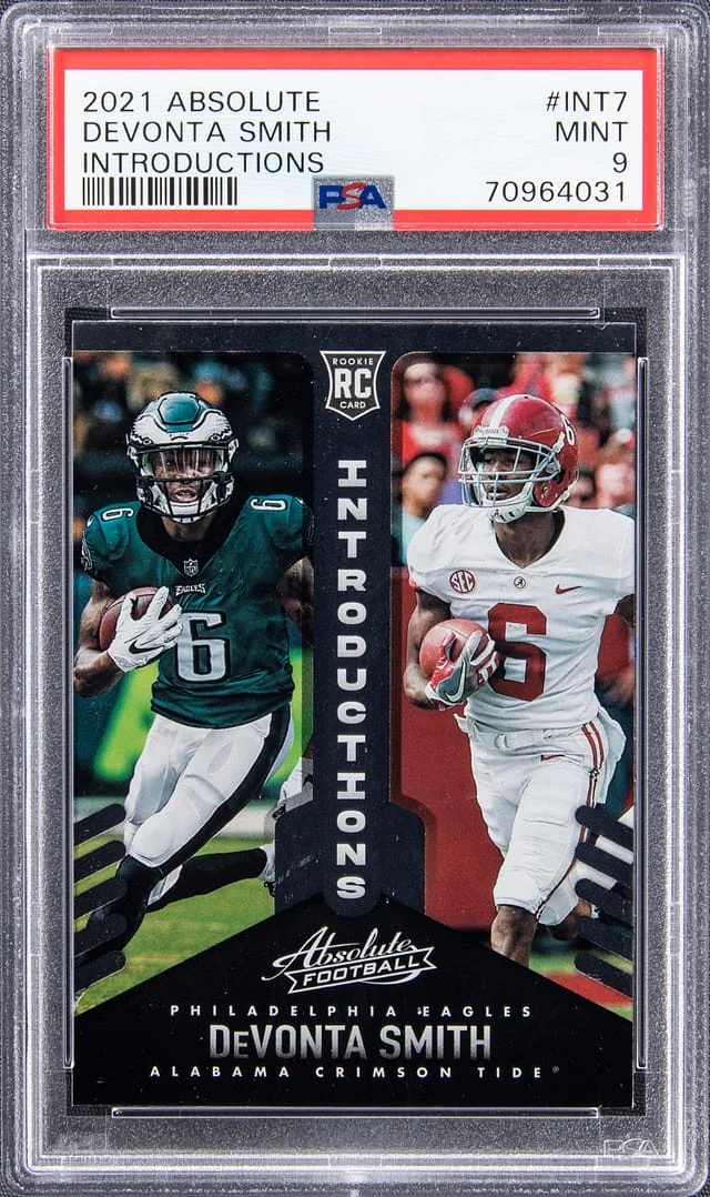 2021 Panini Absolute DeVonta Smith Introductions #INT-7 card image