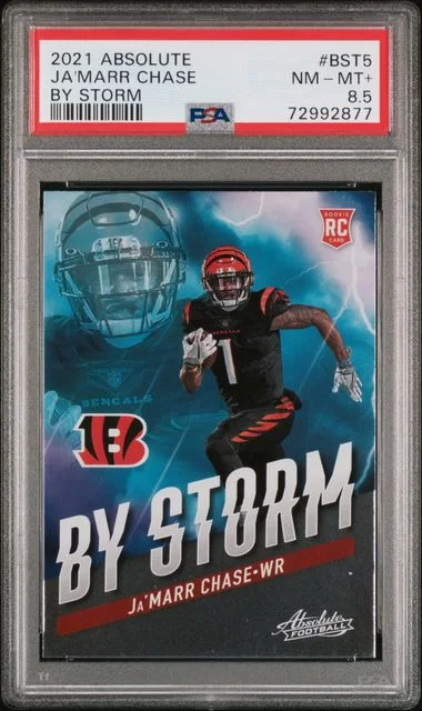 2021 Panini Absolute Ja'Marr Chase By Storm #BST-5 card image
