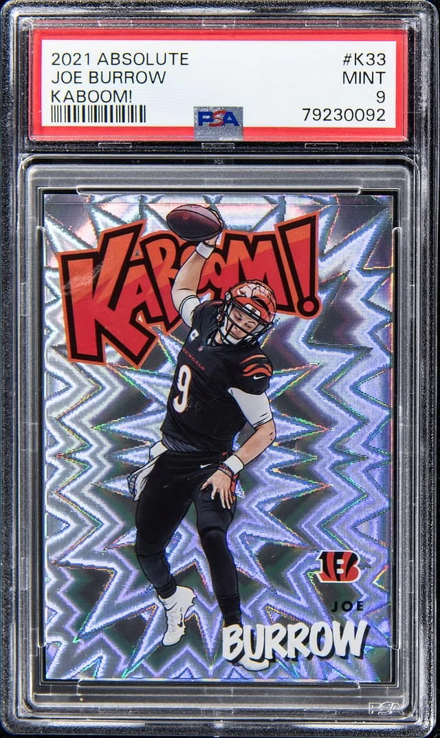 2021 Panini Absolute Joe Burrow Kaboom! #K-33 card image