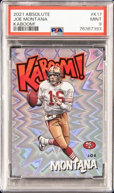 2021 Panini Absolute Joe Montana Kaboom! #K17 card image