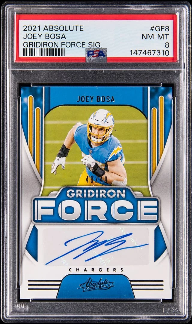 2021 Panini Absolute Joey Bosa Gridiron Force Signature #GF8 card image