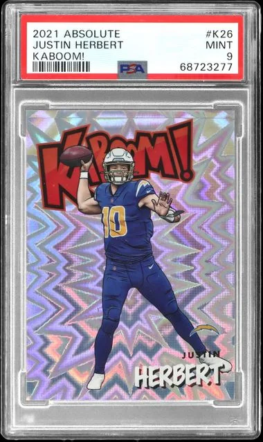 2021 Panini Absolute Justin Herbert Kaboom! #K26 card image