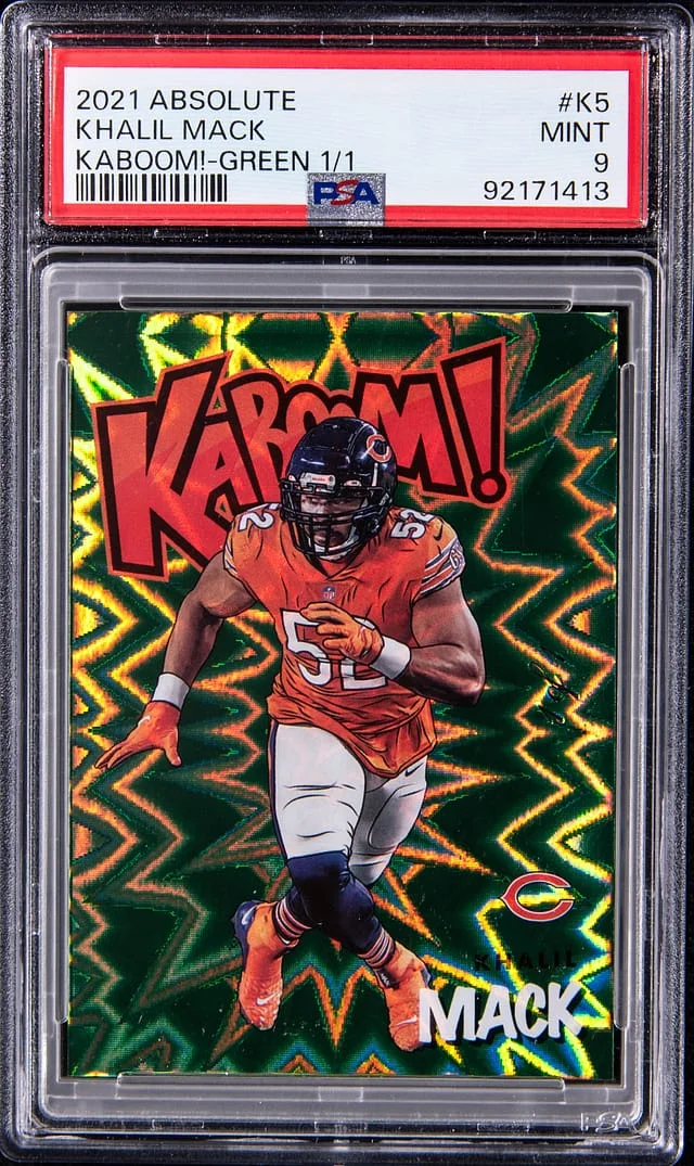 2021 Panini Absolute Khalil Mack Kaboom! Green #K5 card image