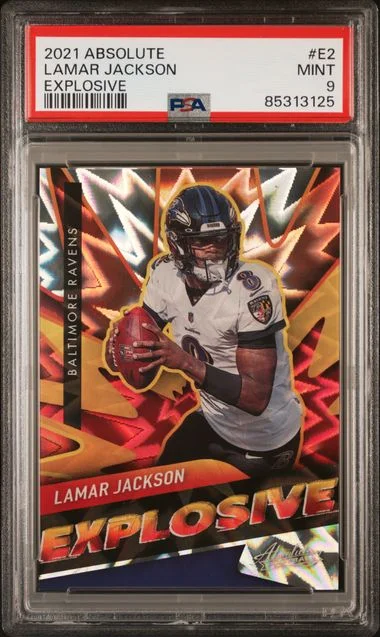2021 Panini Absolute Lamar Jackson Explosive #E2 card image
