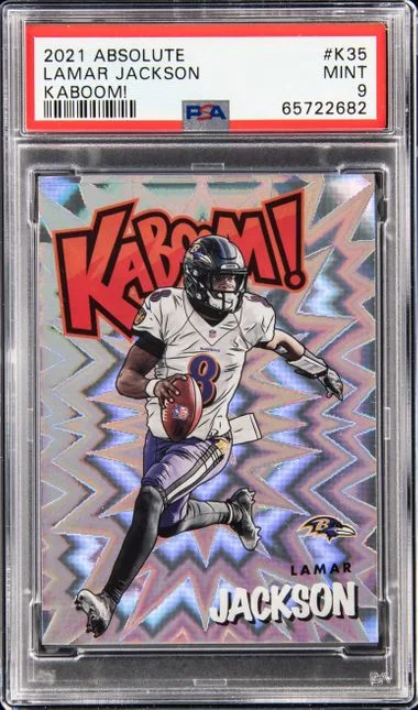 2021 Panini Absolute Lamar Jackson Kaboom! #K35 card image