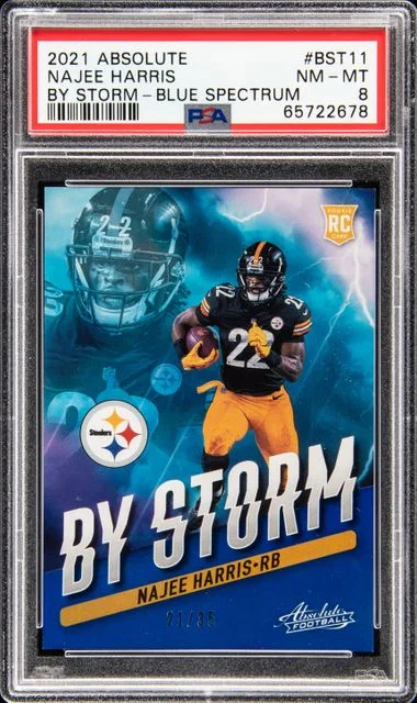 2021 Panini Absolute Najee Harris By Storm Blue Spectrum #Bst11 card image