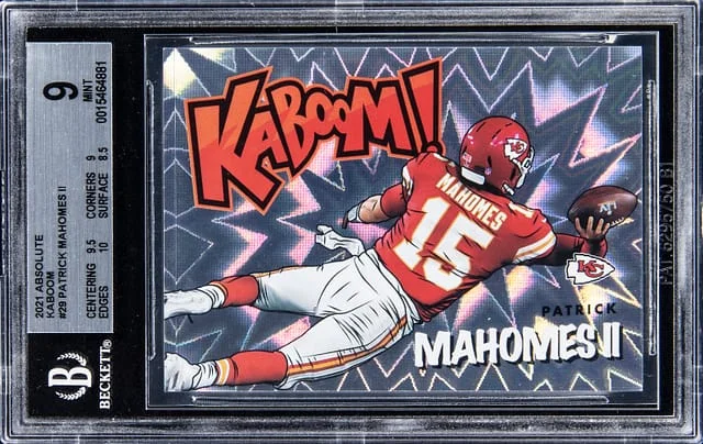 2021 Panini Absolute Patrick Mahomes II Kaboom! #29 card image