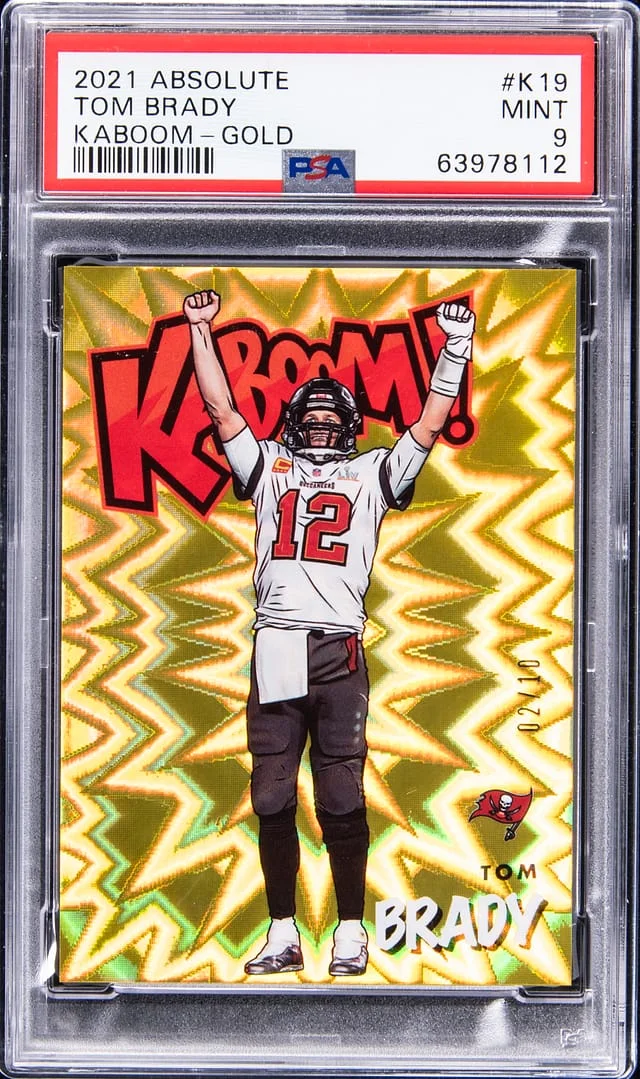 2021 Panini Absolute Tom Brady Kaboom! Gold #K19 card image