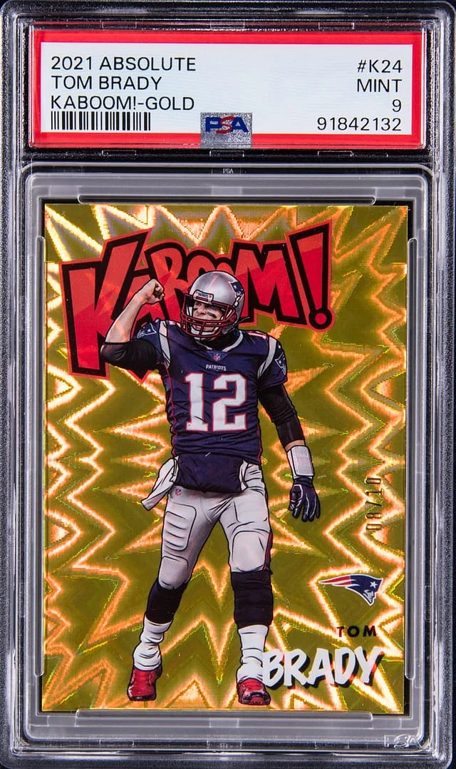 2021 Panini Absolute Tom Brady Kaboom! Gold #K24 card image