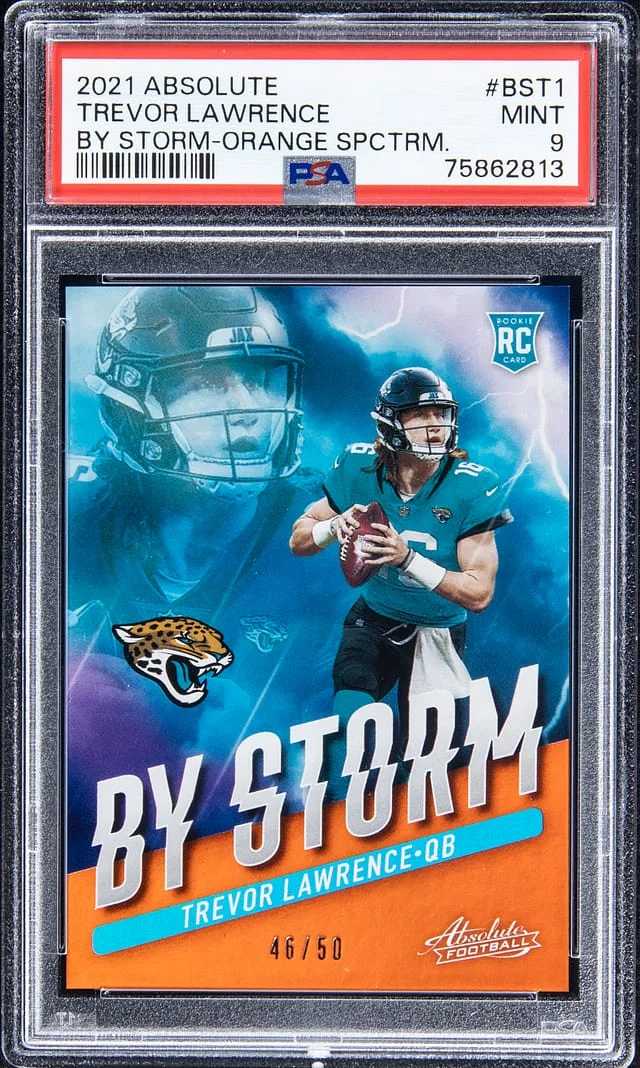 2021 Panini Absolute Trevor Lawrence By Storm Orange Spectrum #BST-1 card image