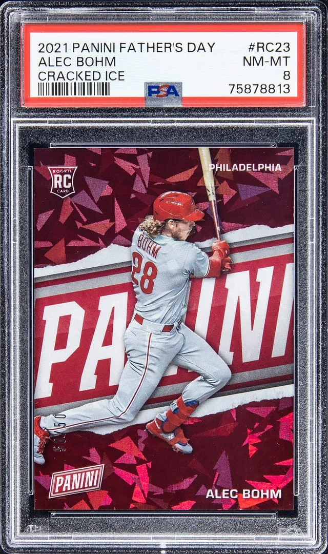 2021 Panini Alec Bohm Father's Day Cracked Ice #RC23 card image