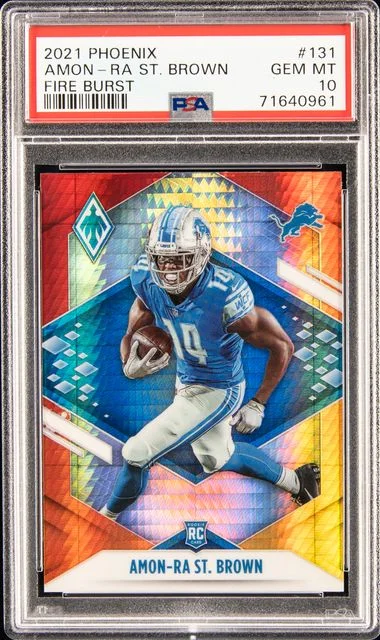 2021 Panini Amon-Ra St. Brown Playbook Signature-Gold #131 card image