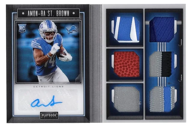 2021 Panini Amon-Ra St. Brown Playbook Signature Locker #RL-ASB card image