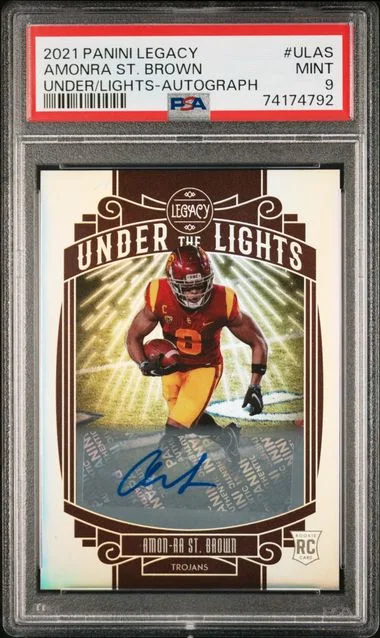 2021 Panini Amon-Ra St. Brown Legacy Under The Lights Autograph #UL-AS card image