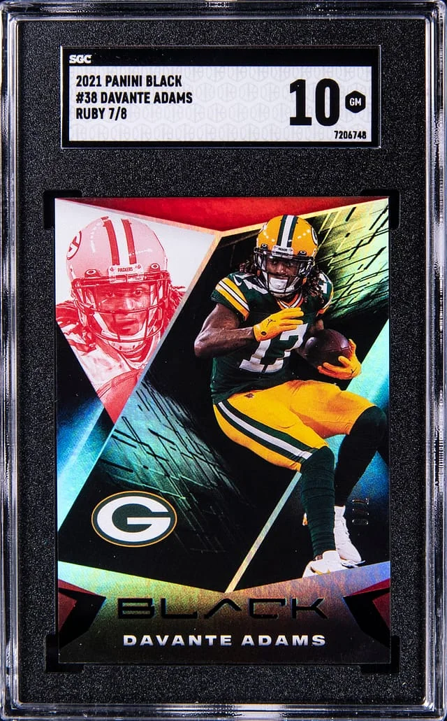 2021 Panini Black Davante Adams Ruby #38 card image
