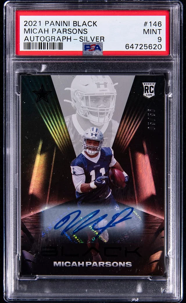 2021 Panini Black Micah Parsons Autograph-Silver #146 card image