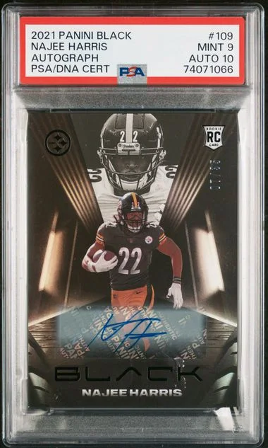 2021 Panini Black Najee Harris Autograph #109 card image