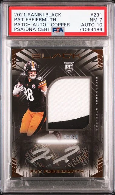 2021 Panini Black Pat Freiermuth Patch Autograph-Copper #231 card image
