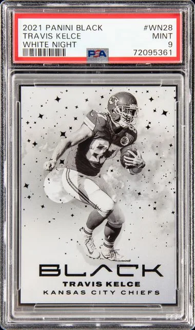 2021 Panini Black Travis Kelce White Night #Wn28 card image