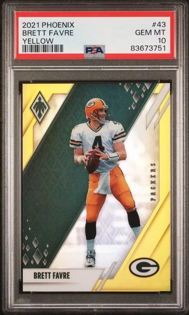 2021 Panini Brett Favre Phoenix Yellow #43 card image