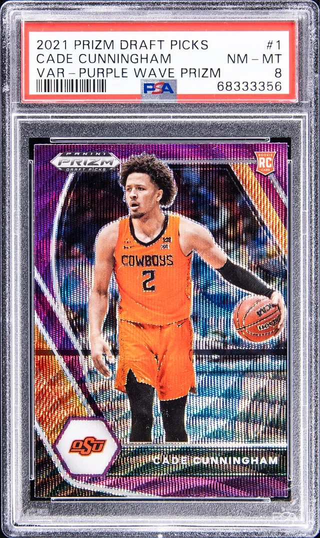 2021 Panini Cade Cunningham NBA Hoops Arriving Now Holo #1 card image