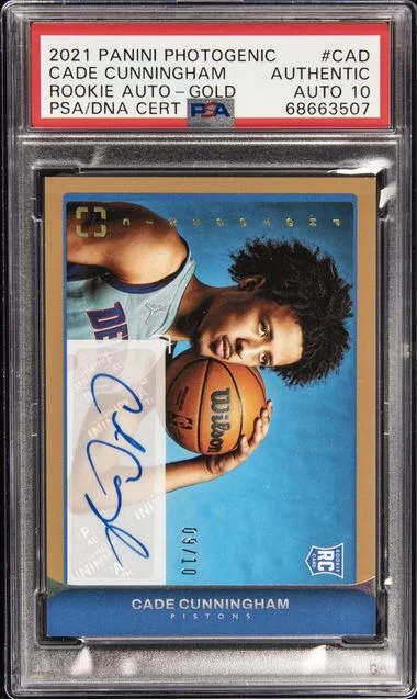 2021 Panini Cade Cunningham Photogenic Autographs Gold #CAD card image