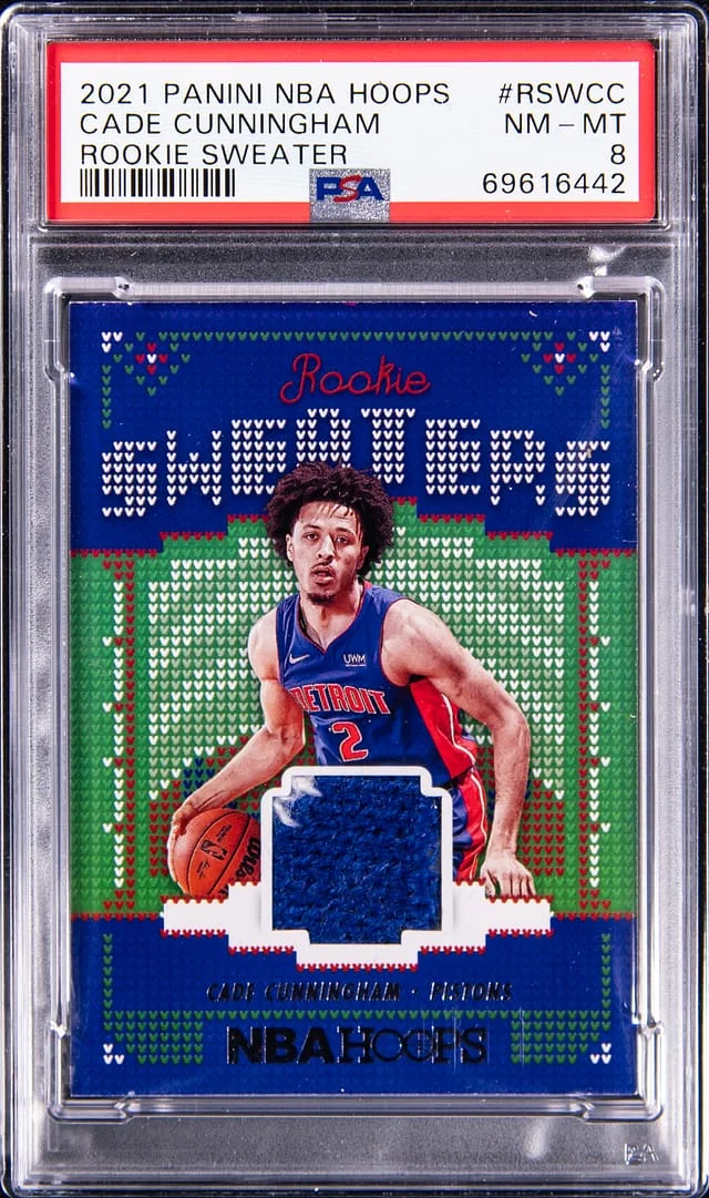2021 Panini Cade Cunningham NBA Hoops Sweater #RSW-CC card image