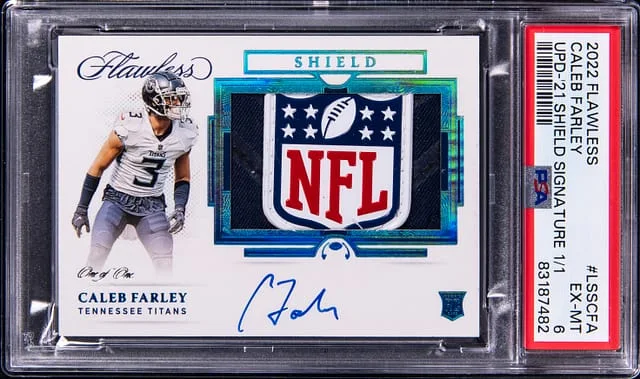 2021 Panini Caleb Farley Flawess Update 2021 NFL Shield Signature #LSS-CFA card image