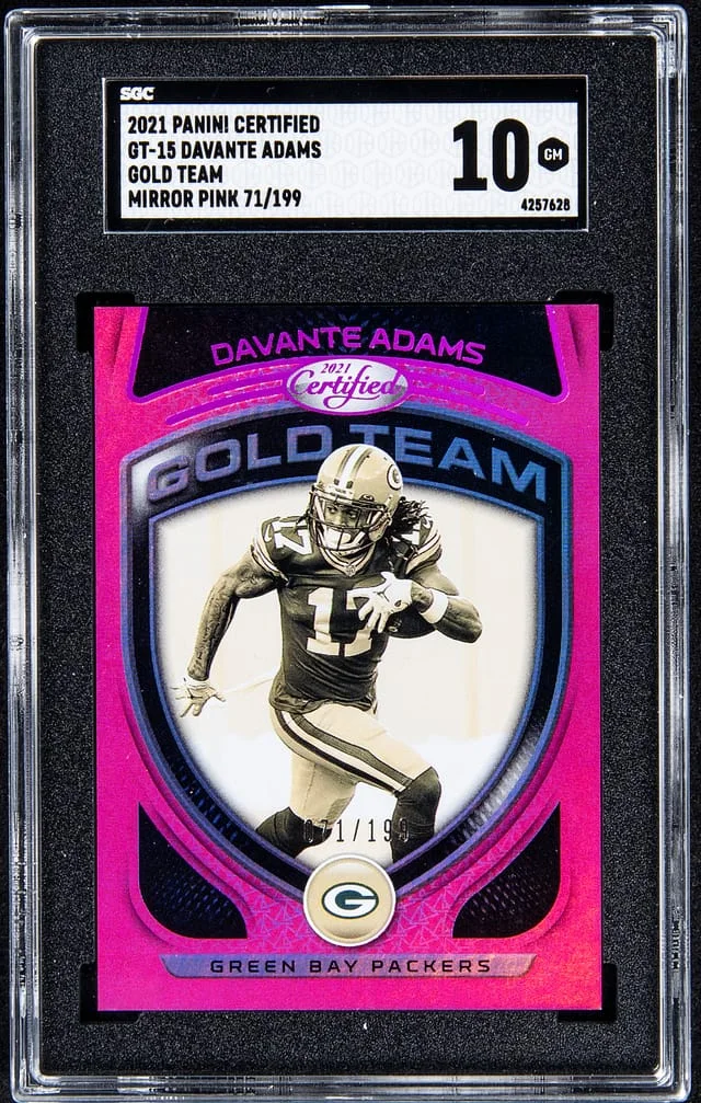 2021 Panini Certified Davante Adams Gold Team Mirror Pink #GT-15 card image