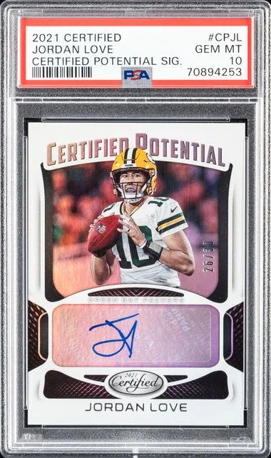 2021 Panini Certified Jordan Love Certified Potential Signatures #CP-JL card image