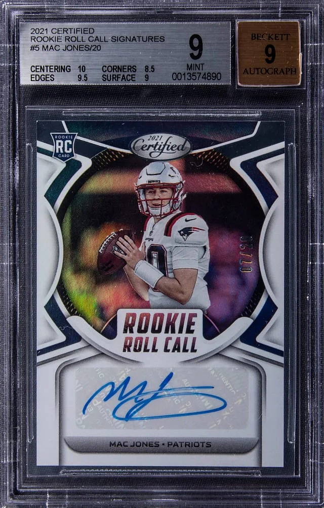 2021 Panini Certified Mac Jones Roll Call Signatures #RCSMJ card image