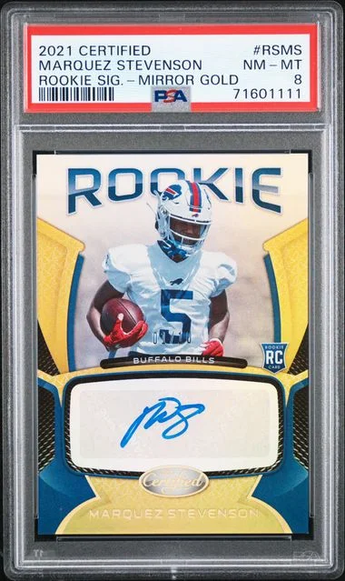 2021 Panini Certified Marquez Stevenson Signatures Mirror Gold #RSMS card image
