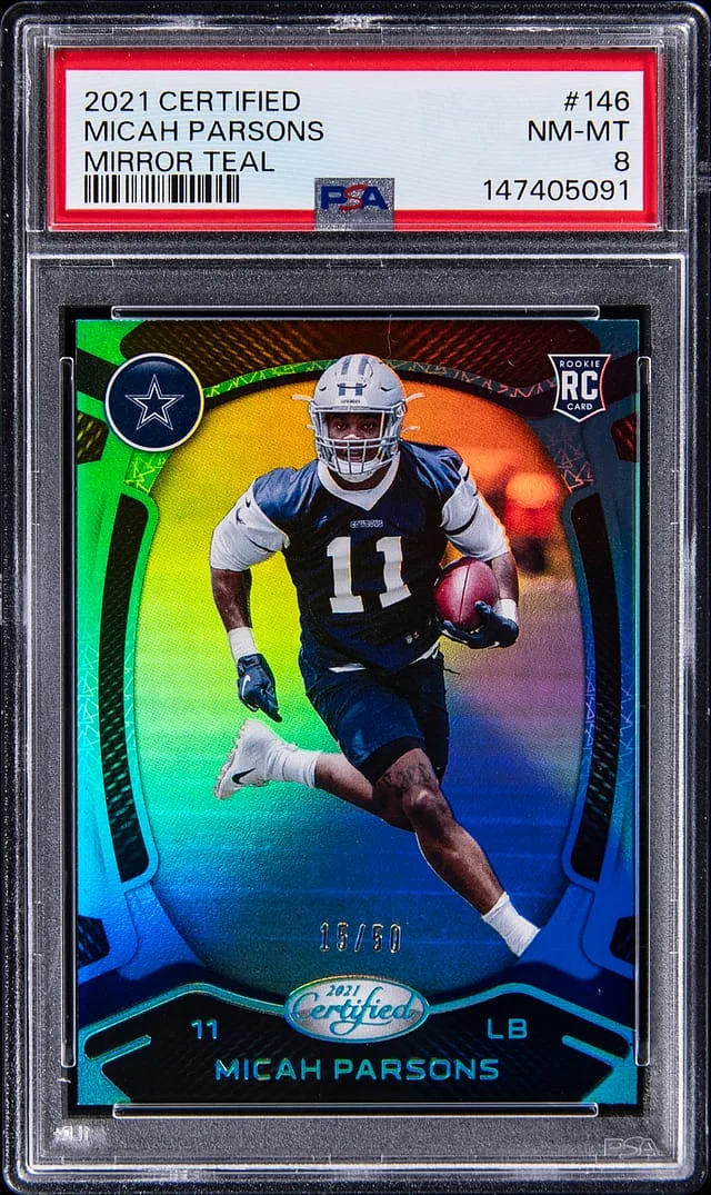 2021 Panini Certified Micah Parsons Mirror Teal #146 card image
