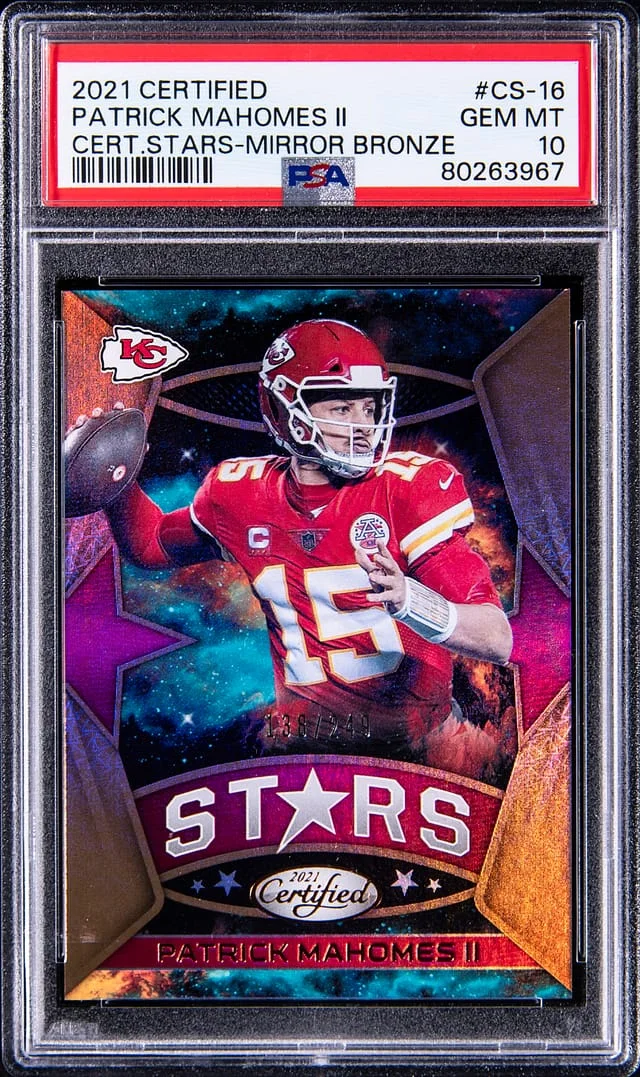 2021 Panini Certified Patrick Mahomes II Stars Mirror Bronze #CS-16 card image