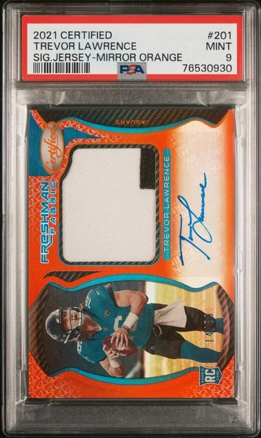 2021 Panini Certified Trevor Lawrence Signature Jersey #201 card image